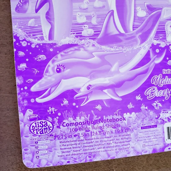 Lisa frank notebook set spiral and composition NEW retro glitter - Picture 8 of 8